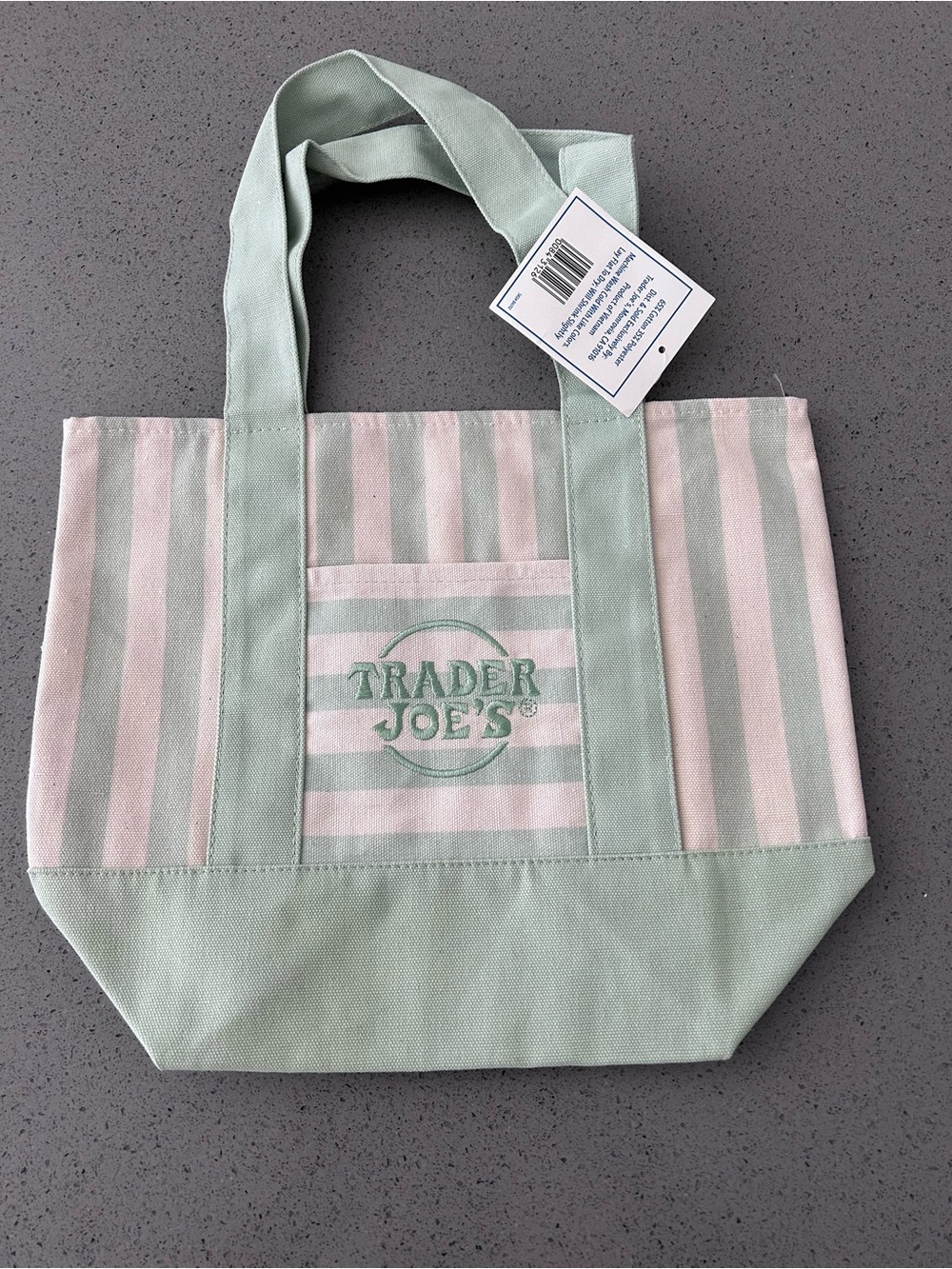 Trader Joe's Pastel Stripe Mini Tote Summer Bundle - Picture 3 of 14